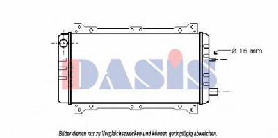 AKS DASIS 090034n -  Радиатор, охлаждение двигателя